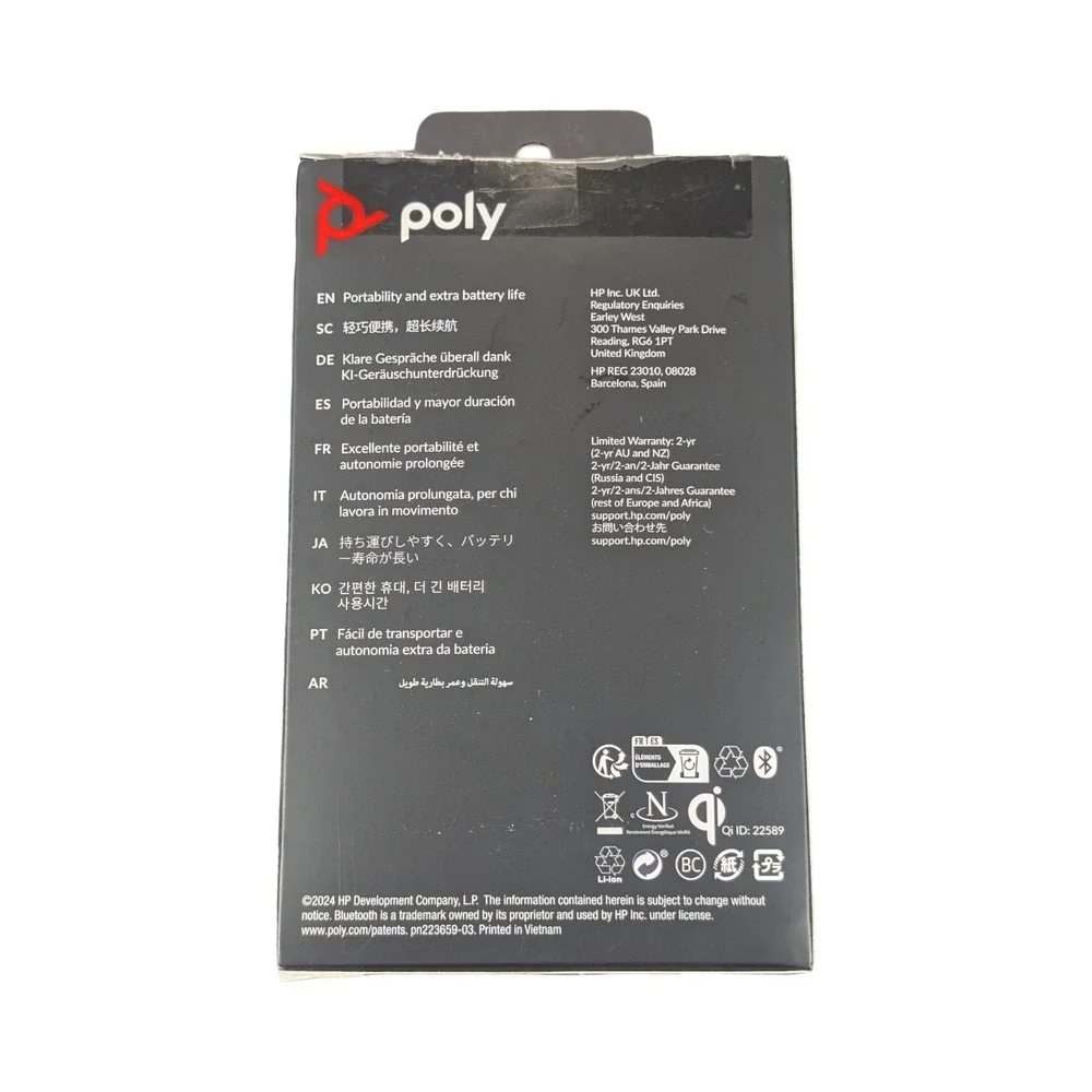 Qq6N Poly Voyager Works With Legend 50‎ / 30 Wireless Charge Case Black New